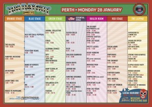 Big Day Out Perth Timetable